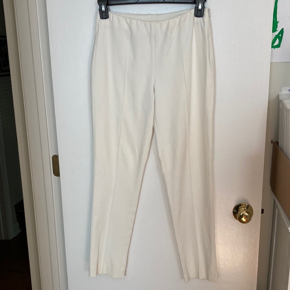 AKRIS, Melissa, Ivory, cotton blend side zip pants. Size, 4 - Picture 2 of 13